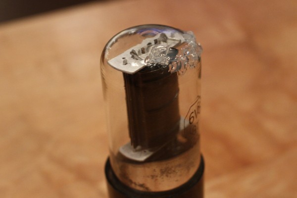 Vacuum Tube with RTV Sealing a Crack