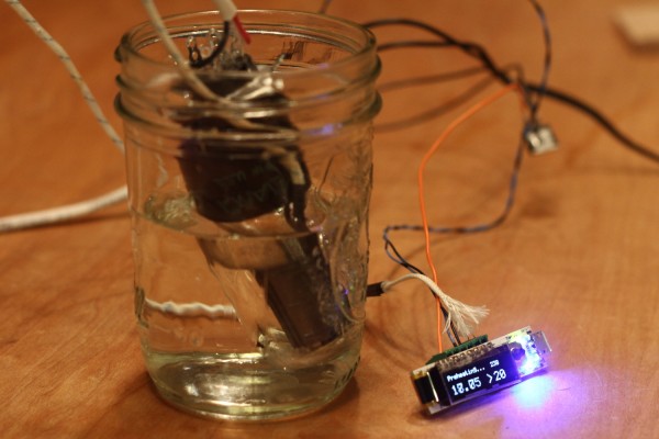 A 6v6 vacuum tube heating some water